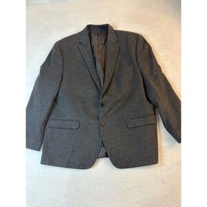 Lauren Ralph Lauren Men Charcoal Gray Wool Blend Suit Jacket Blazer Size 48R‎